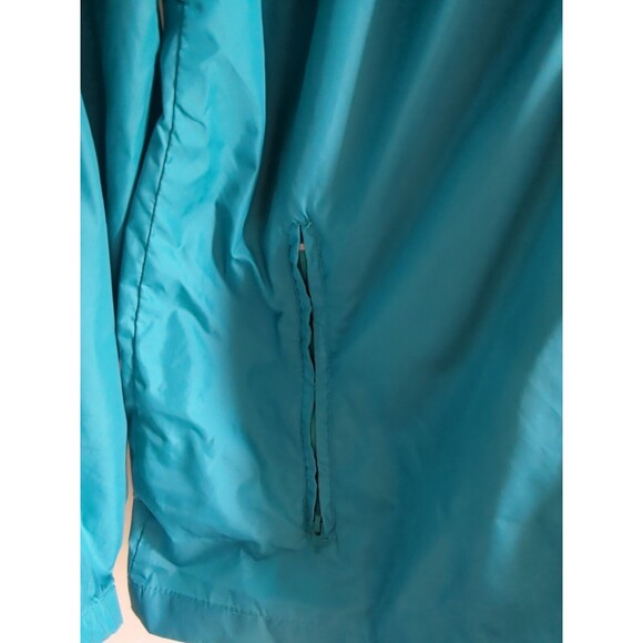 Vintage Woolrich Teton Women's L Blue Green Windbreaker Anorak Rain Coat Zip Up - Picture 5 of 11